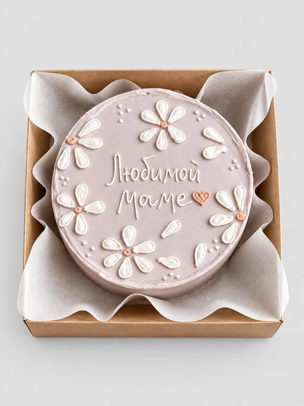 Бенто - торт "Мамина нежность" — Бенто-торт с дизайном как на фото.